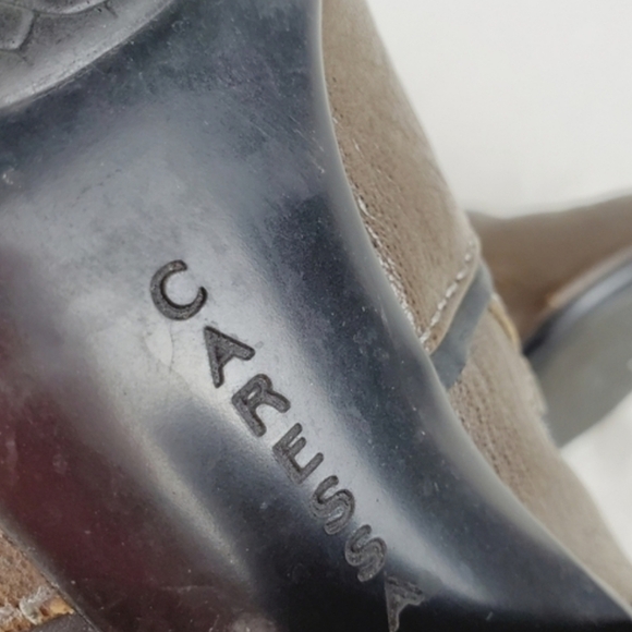 Caressa Michelle green leather ankle bootie size 6M - Picture 13 of 15